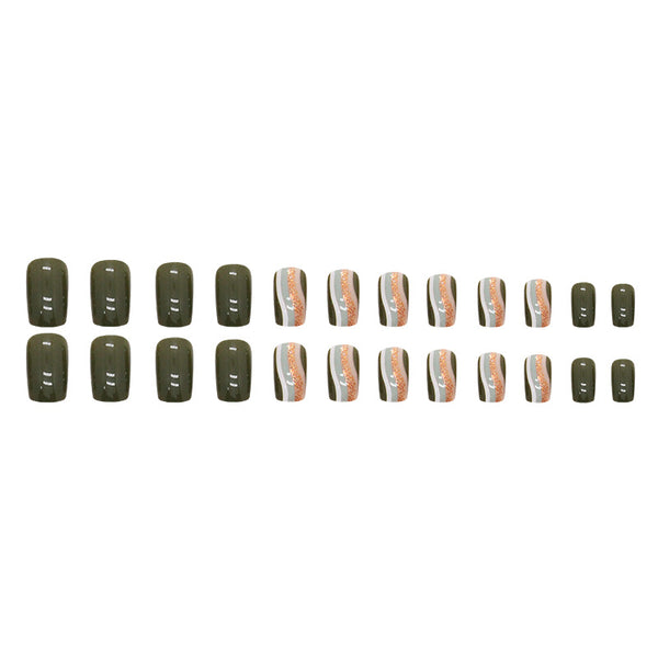 12 Sizes-24 Pcs Press On Nails W885