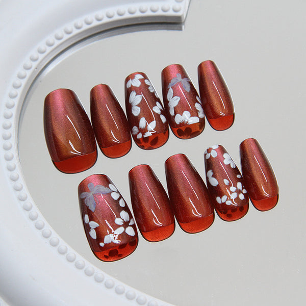 12 Sizes-24 Pcs Press On Nails T023