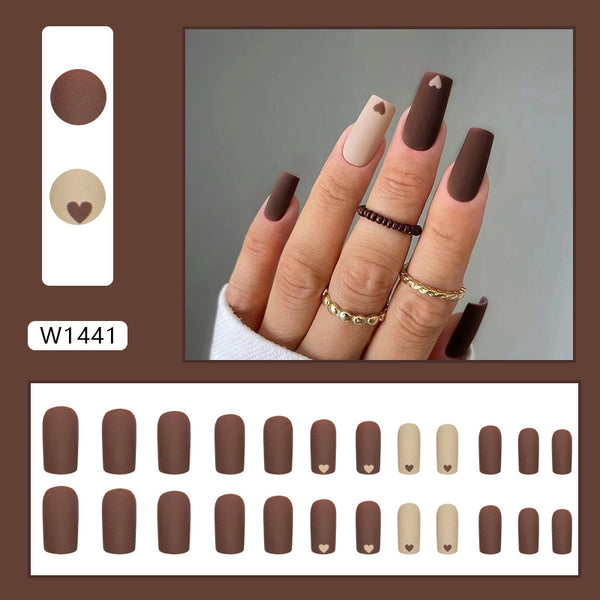 12 Sizes-24 Pcs Press On Nails W1441