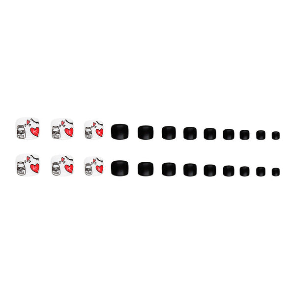 12 Sizes-24 Pcs Press On Nails F105