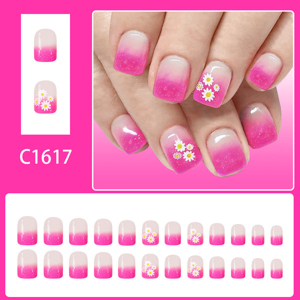 12 Sizes-24 Pcs Press On Nails C1617