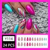 12 Sizes-24 Pcs Press On Nails Y114