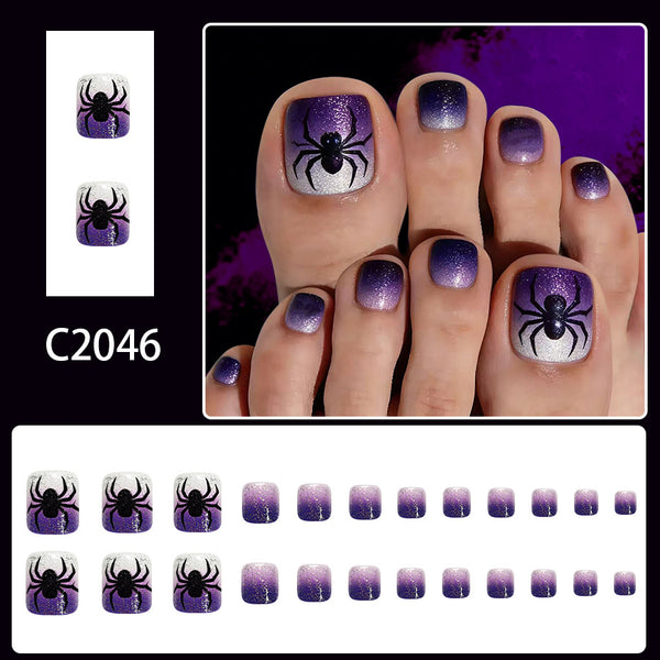 12 Sizes-24 Pcs Press On Nails C2046