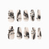 12 Sizes-24 Pcs Press On Nails JP2613