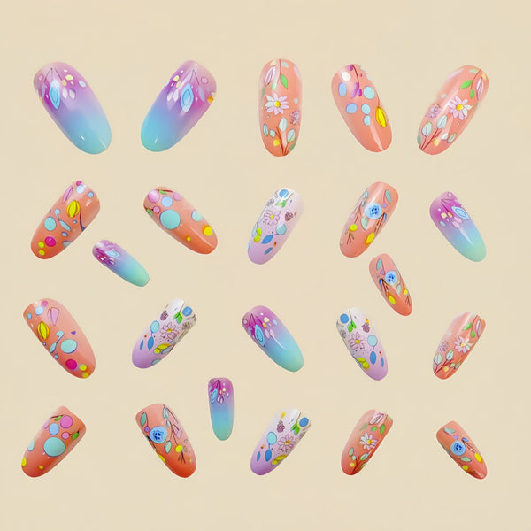12 Sizes-24 Pcs Press On Nails Y565-1