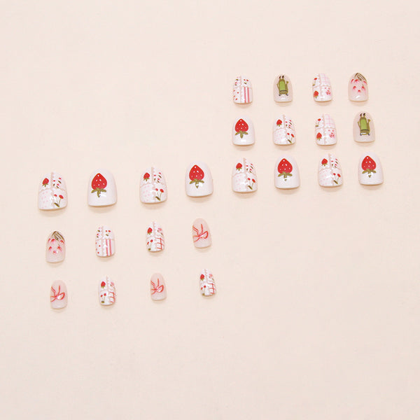 12 Sizes-24 Pcs Press On Nails W1968
