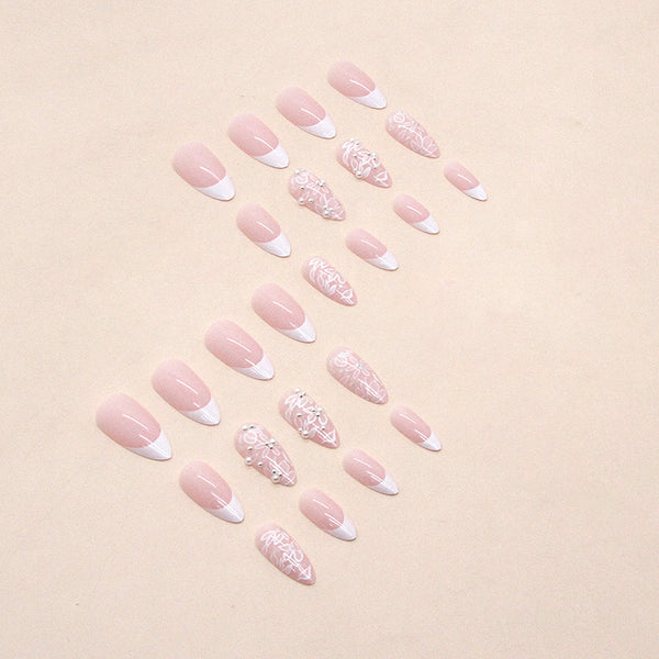 12 Sizes-24 Pcs Press On Nails Z690