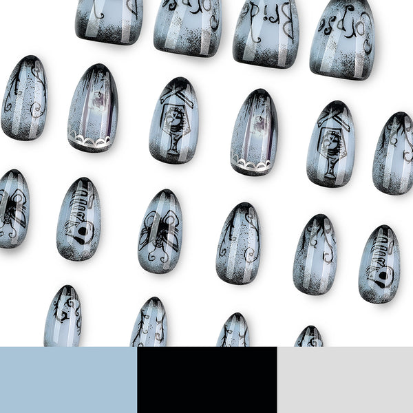 12 Sizes-24 Pcs Press On Nails JP4523