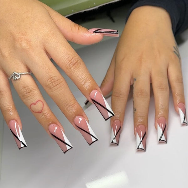 12 Sizes-24 Pcs Press On Nails JP2923