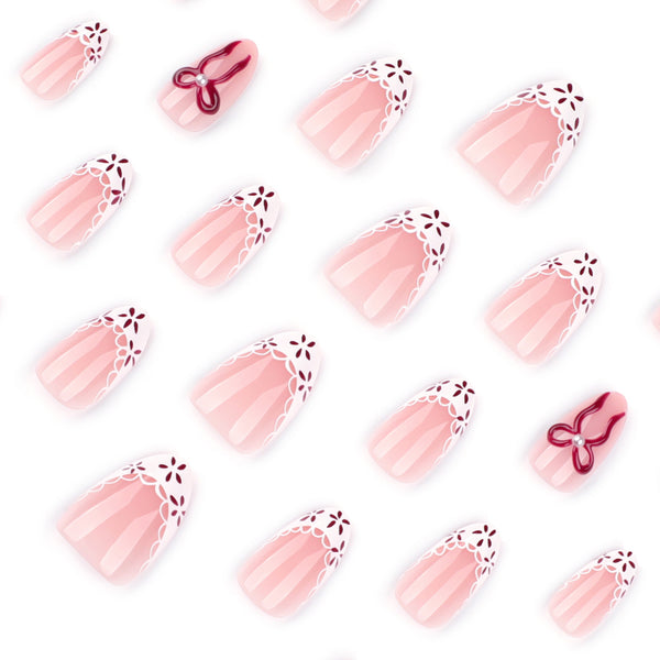 12 Sizes-24 Pcs Press On Nails JP4281