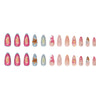 12 Sizes-24 Pcs Press On Nails W1813