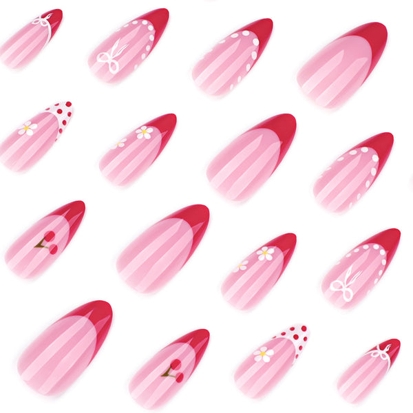 12 Sizes-24 Pcs Press On Nails JP3839