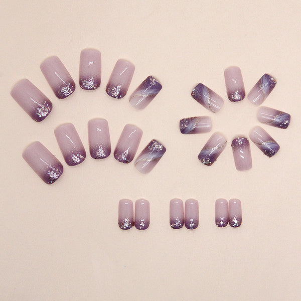 12 Sizes-24 Pcs Press On Nails W1418