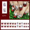 12 Sizes-24 Pcs Press On Nails C711