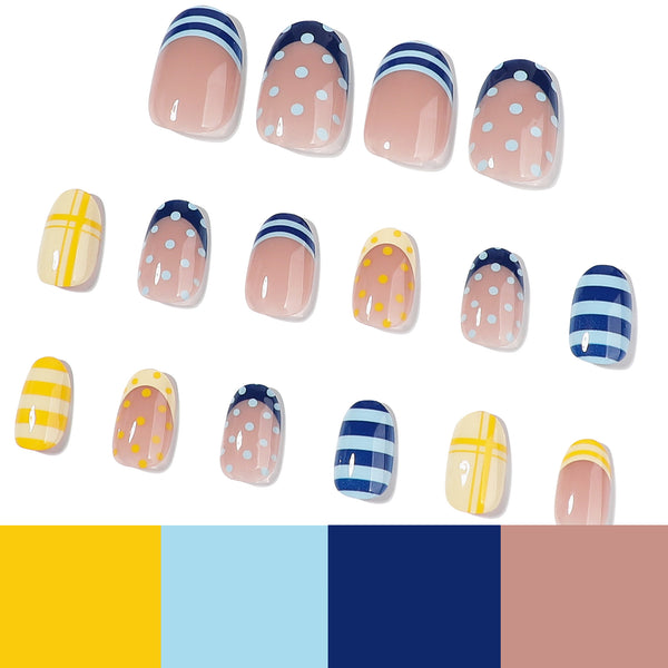 12 Sizes-24 Pcs Press On Nails JP4435