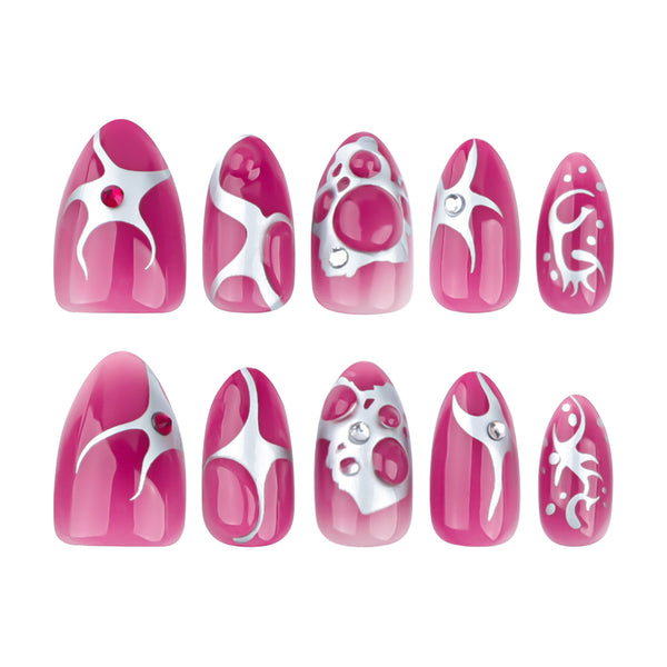 12 Sizes-24 Pcs Press On Nails JP3559