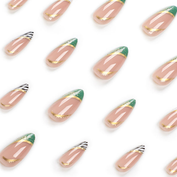 12 Sizes-24 Pcs Press On Nails JP2739