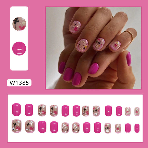 12 Sizes-24 Pcs Press On Nails W1385