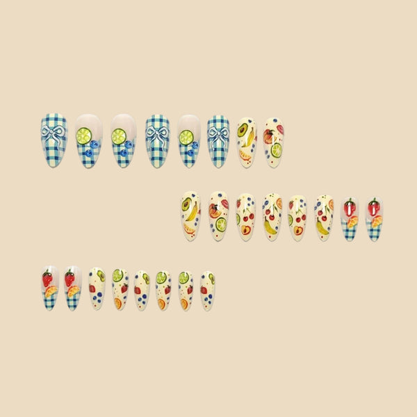 12 Sizes-24 Pcs Press On Nails Y2018