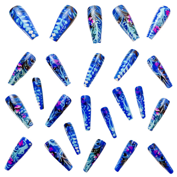 12 Sizes-24 Pcs Press On Nails Y534