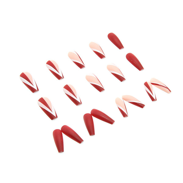 12 Sizes-24 Pcs Press On Nails Z399