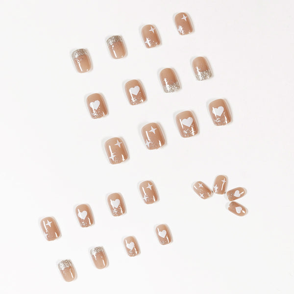 12 Sizes-24 Pcs Press On Nails JP1027