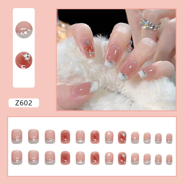 12 Sizes-24 Pcs Press On Nails Z602