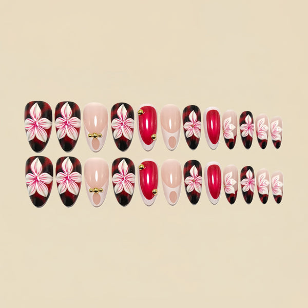 12 Sizes-24 Pcs Press On Nails Y1821