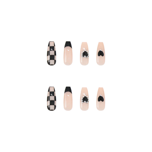 12 Sizes-24 Pcs Press On Nails Z182
