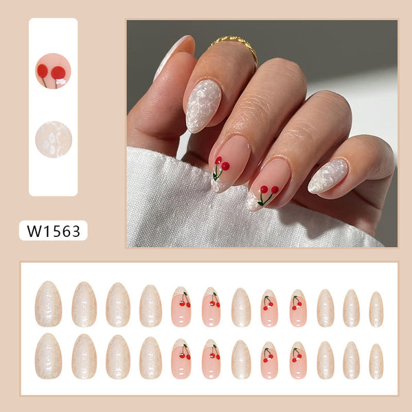 12 Sizes-24 Pcs Press On Nails W1563
