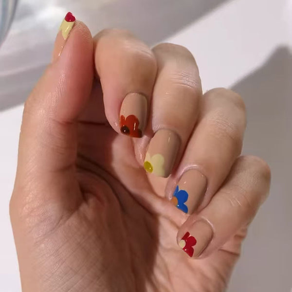 12 Sizes-24 Pcs Press On Nails W1842