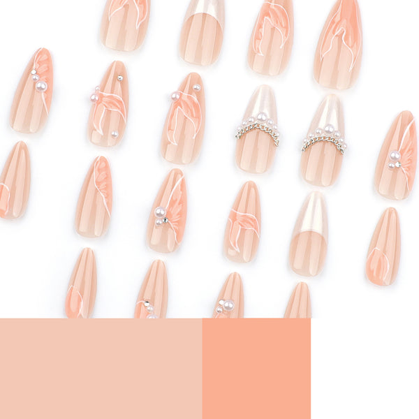 12 Sizes-24 Pcs Press On Nails JP3433