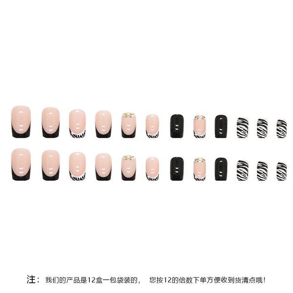 12 Sizes-24 Pcs Press On Nails Z617