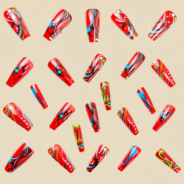 12 Sizes-24 Pcs Press On Nails Y622
