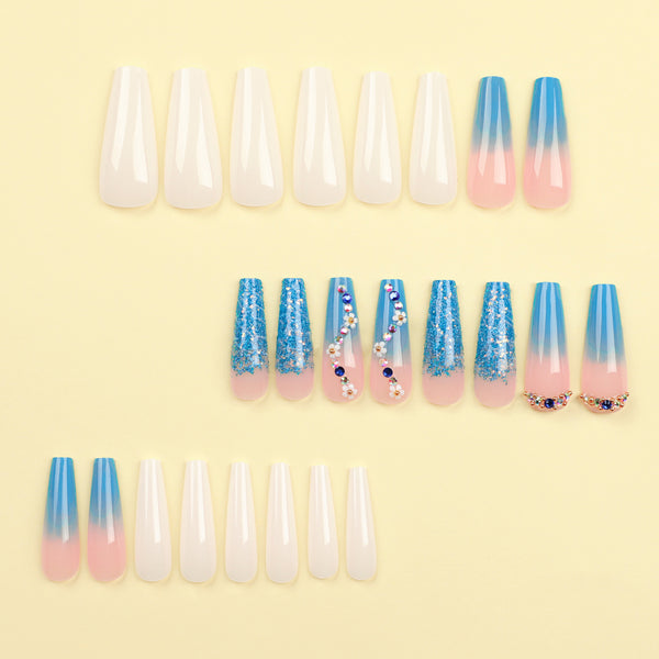 12 Sizes-24 Pcs Press On Nails JP2927