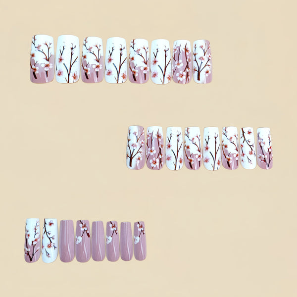 12 Sizes-24 Pcs Press On Nails Y915