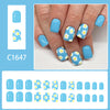 12 Sizes-24 Pcs Press On Nails C1647