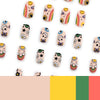 12 Sizes-24 Pcs Press On Nails JP2882