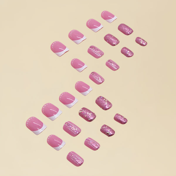 12 Sizes-24 Pcs Press On Nails Y025