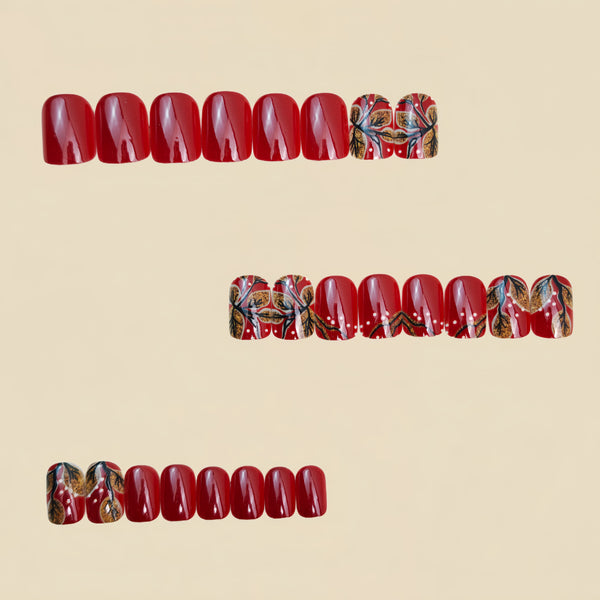 12 Sizes-24 Pcs Press On Nails Y1506