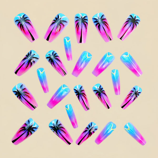 12 Sizes-24 Pcs Press On Nails Y935