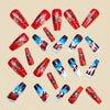 12 Sizes-24 Pcs Press On Nails Y1193