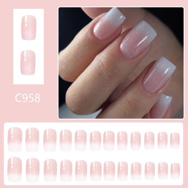 12 Sizes-24 Pcs Press On Nails C958