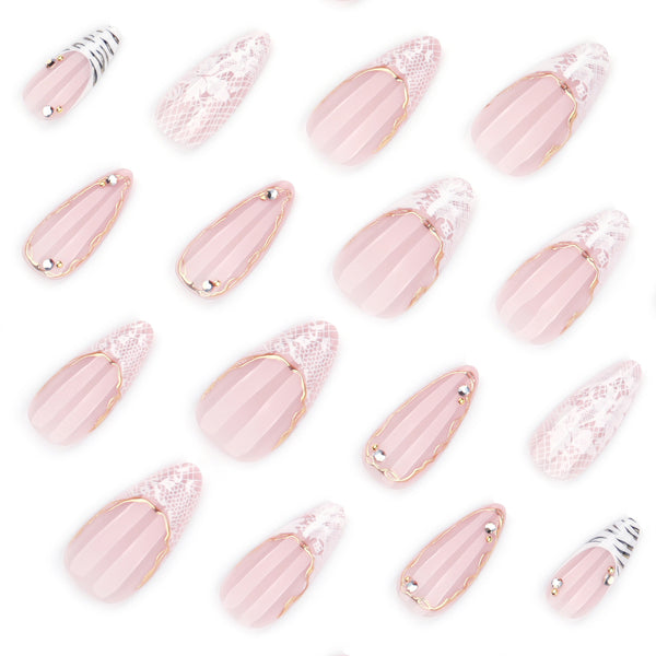 12 Sizes-24 Pcs Press On Nails JP4354