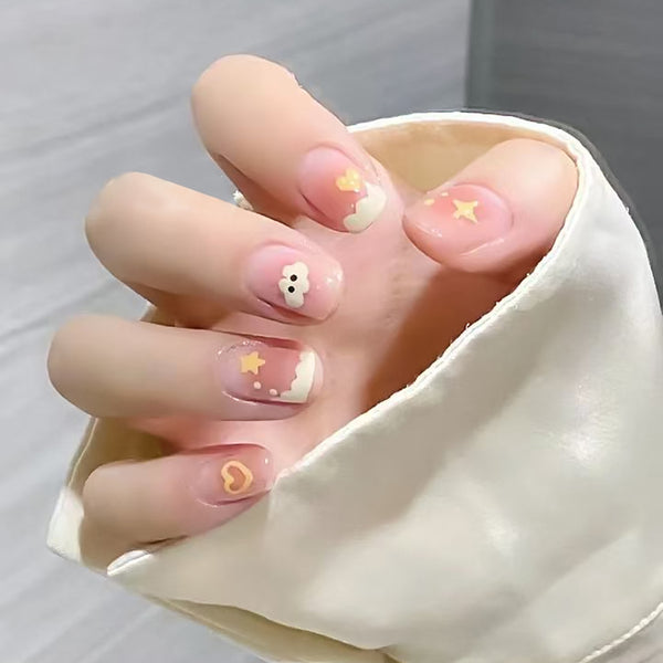12 Sizes-24 Pcs Press On Nails R917