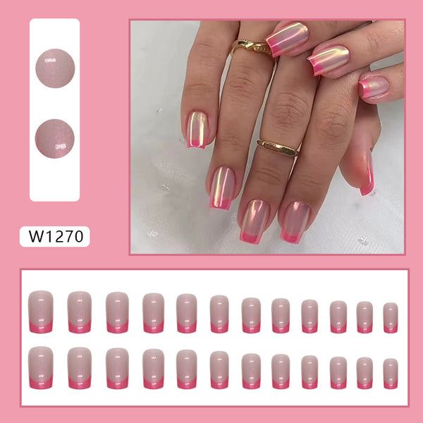 12 Sizes-24 Pcs Press On Nails W1270