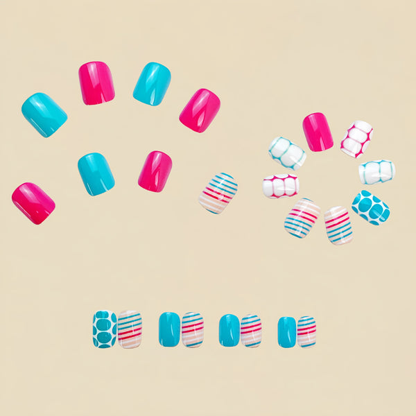 12 Sizes-24 Pcs Press On Nails Y744