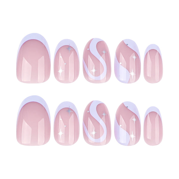 12 Sizes-24 Pcs Press On Nails JP3821