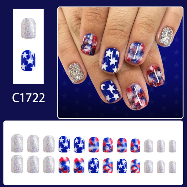 12 Sizes-24 Pcs Press On Nails C1722