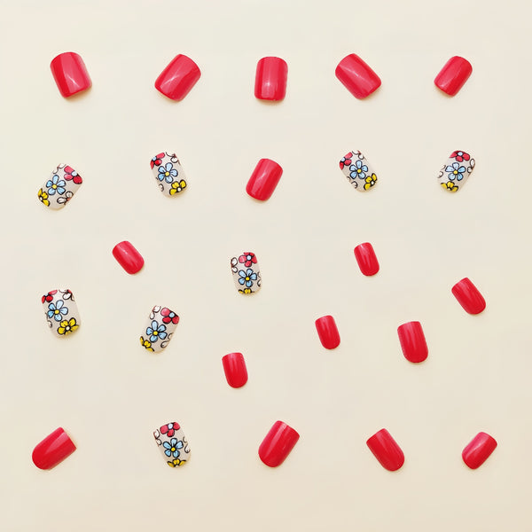 12 Sizes-24 Pcs Press On Nails Y094